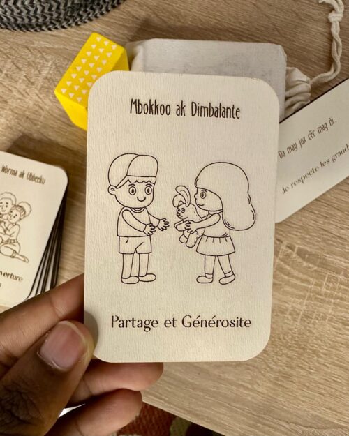 Mon Premier Imagier des Valeurs – Trilingue en bois (10 cartes)