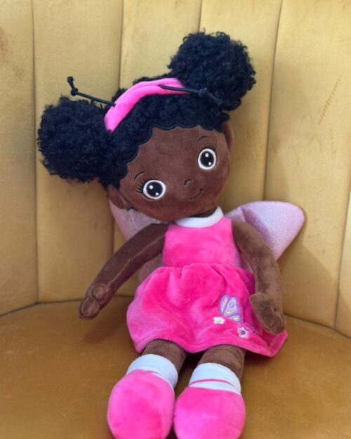 Poupée Noire Africaine en Peluche Malaïka