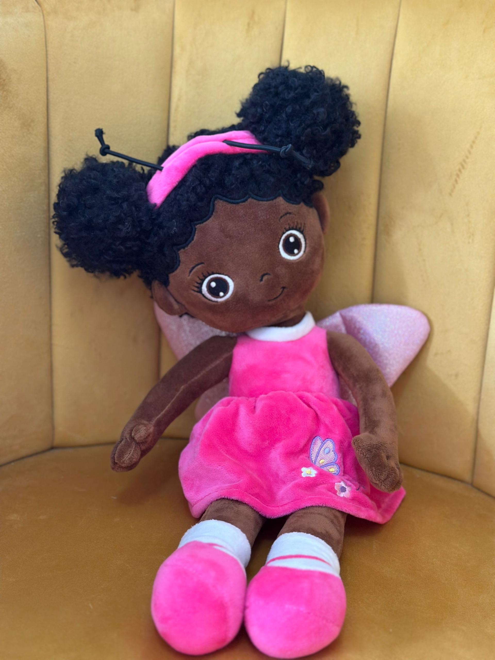 Poupée Noire Africaine en Peluche Malaïka